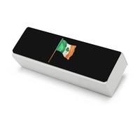 Ireland Irish Shamrock Flag Funny Glasses Case Hard Shell Eyeglasses Case Protector with Cleaning Cloth for Women Men