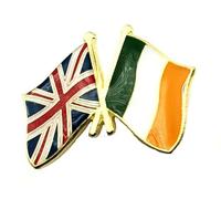 Ireland Irish UK United Kingdom Union Jack Great Britain Friendship Metal Enamel Country Flags Pin Badge