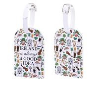 Ireland is Always A Good Idea Gift Harp Violin Music Lover Gift Schwarzbier Lover Clover Traveller Luggage Tag (Ireland tag UK)