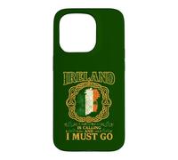 Ireland is Calling and I Must Go Irish Vintage Celtic Knot Case for iPhone 15 Pro
