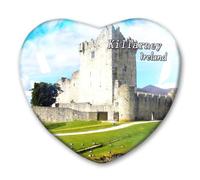 Ireland Killarney Fridge Magnet Refrigerator Stickers Decorative Travel Souvenir Heart-shaped Glass