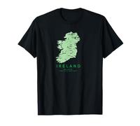Ireland Map Emerald Island Celtic Culture Design T-Shirt