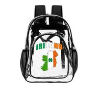 Ireland Map Flag Irish St Patricks Clear Backpack Transparent Heavy Duty Bag