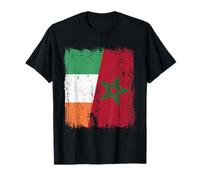 Ireland Morocco Half Flag Irish Moroccan Heritage Jersey T-Shirt