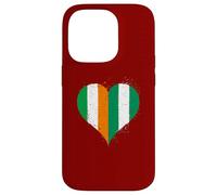 Ireland Nigeria Flag in Cool Heart for Proud Nigerian Irish Case for iPhone 14 Pro