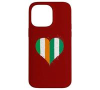 Ireland Nigeria Flag in Cool Heart for Proud Nigerian Irish Case for iPhone 14 Pro Max