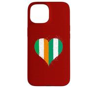 Ireland Nigeria Flag in Cool Heart for Proud Nigerian Irish Case for iPhone 15