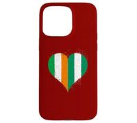 Ireland Nigeria Flag in Cool Heart for Proud Nigerian Irish Case for iPhone 15 Pro Max