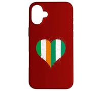 Ireland Nigeria Flag in Cool Heart for Proud Nigerian Irish Case for iPhone 16 Plus