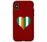 Ireland Nigeria Flag in Cool Heart for Proud Nigerian Irish Case for iPhone X/XS