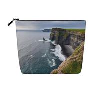 Ireland Outdoors County Clare The Cliffs Cosmetic Bag for Women- Portable Travel Organiser, Toiletry Bag with Zip Closure