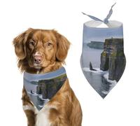 Ireland Outdoors County Clare The Cliffs Dog Bandanas Soft Cute Triangle Larges Scarfs for Pets Kerchief Print Pet Handkerchiefs for Small Medium Large Dogs Puppy Cats