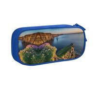 Ireland Outdoors County Clare The Cliffs Large Capacity Double Layer Pencil Case,Customizable Full Print Polyester Fabric Organizer-School, Office, Travel Makeup Pouch