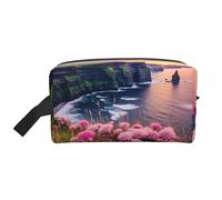 Ireland Outdoors County Clare The Cliffs Portable Large-Capacity Travel Toiletry Bag (Print Models) Waterproof Makeup Storage Bag For Men And Women For Business Trips, Fitness, Bathroom, Daily Storage