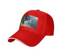 Ireland Outdoors County Clare The Cliffs Print Adjustable Size Sandwich Baseball Cap Breathable Unisex Casual Hat Daily Use Sport Red