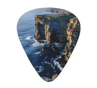 Ireland Outdoors County Clare The Cliffs Print Guitar Picks 12-Pack - Assorted Thickness Picks with Storage Box & Assorted Unique Design for Acoustic, Electric, Bass, and Ukulele Players