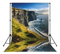 Ireland Outdoors County Clare The Cliffs Print Large 5Ã-7ft Seamless Polyester Fabric Photo Backdrop Curtain for Portrait Photoshoot Party Video