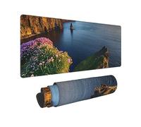 Ireland Outdoors County Clare The Cliffs Print Large Mouse Pad Non-Slip Desk Pad Protector Computer Keyboard Pad for Office Home 80 * 30 cm