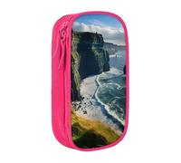 Ireland Outdoors County Clare The Cliffs Print Pencil Case,Storage Bag, Large Capacity Pencil Box, Portable Office Pen Bag With Zipper