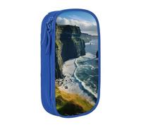 Ireland Outdoors County Clare The Cliffs Print Pencil Case,Storage Bag, Large Capacity Pencil Box, Portable Office Pen Bag With Zipper