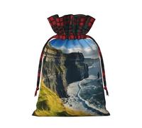 Ireland Outdoors County Clare The Cliffs Print Reusable Gift Festive Drawstring Bags Versatile Party Pouches Seasonal Celebrations