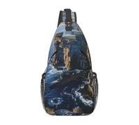 Ireland Outdoors County Clare The Cliffs Print Sling Backpack for Men and Women Crossbody Shoulder Bag Chest Bags for Travel Outdoor Sports Hiking Cycling Hiking