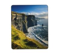 Ireland Outdoors County Clare The Cliffs Print Small Desk Pad,Rubber Base with Precision Stitched Edges,Perfect for Office,Gaming