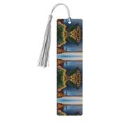 Ireland Outdoors County Clare The Cliffs Print Wooden Bookmark Bookmarks with Tassels Book Marks for Reading Hardcover Books Notebooks
