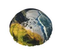 Ireland Outdoors County Clare The Cliffs Printed Large Shower Cap, Double Layer Hair Protector For Facial Care, Reusable Hair Wrap