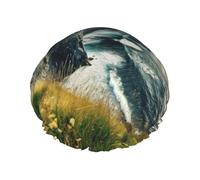 Ireland Outdoors County Clare The Cliffs Printed Reusable Bathing Cap, Dual Layer Hair Cover For Long Thick Hair, 10.6in Headgear