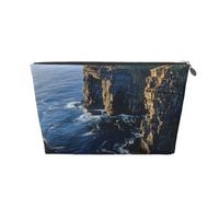 Ireland Outdoors County Clare The Cliffs Printed Travel Cosmetic Bags with Silver Zipper Makeup Organizer Cosmetic Case Toiletry Bag for Women Mom Girls