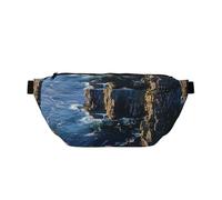 Ireland Outdoors County Clare The Cliffs Printed Waist Bag Adjustable Bum Bag Lightweight Travel Waist Fanny Pack Belt for Walking Cycling Hiking Travel