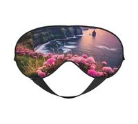 Ireland Outdoors County Clare The Cliffs Sleep Mask for Women & Men - Double-Sided Eye Mask with Adjustable Strap, Soft Silky Feel, Light-Blocking & Breathable for Travel, Nap, Shift Work, Yoga