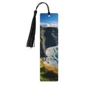 Ireland Outdoors County Clare The Cliffs Wooden Bookmarks with Colorful Tassels, Decorative Crafts, Book Lovers Delight Accessories