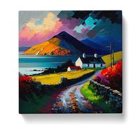 Ireland Palette Knife Painting Canvas Print | Gallery Wrapped 30mm Frame Wall Art | 20x20 inches | Ready to Hang | Modern Picture | Living Room Bedroom Lounge Office
