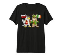 Ireland Poland Flag Irish Polish Roots St. Patricks Day Premium T-Shirt