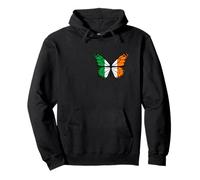Ireland Pride Irish Flag Roots Butterfly Proud Heritage Pullover Hoodie