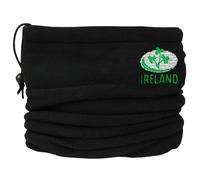 Ireland Rugby & Irish Clover Design Black Thermal Toggle Fleece Snood