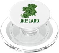 Ireland Shamrock Map Design, St Patrick’s Day Green Clover PopSockets PopGrip for MagSafe