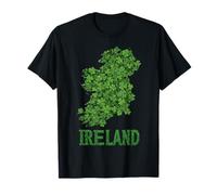 Ireland Shamrock Map Design, St Patrick’s Day Green Clover T-Shirt