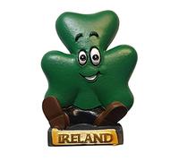 Ireland Smiling Green Shamrock Fridge Magnet - for Fans of Dublin, Riverdance, Blarney Stone and Castle, Kilkenny, Galway/Emerald Isle Souvenir
