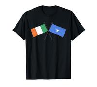 Ireland Somalia Crossed Flags Irish Somali Heritage T-Shirt