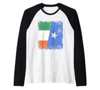 Ireland Somalia Half Flag Irish Somali Pride Raglan Baseball Tee