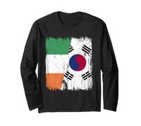 Ireland South Korea Half Flag Irish South Korean Heritage Long Sleeve T-Shirt