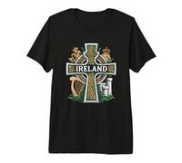 Ireland St Patrick Day Celtic Cross Green Celebration Irish Premium T-Shirt