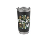 Ireland St Patrick Day Celtic Cross Green Celebration Irish Stainless Steel Insulated Tumbler