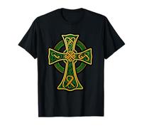 Ireland St Patrick Day Celtic Cross Green Celebration Irish T-Shirt