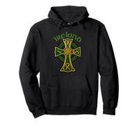Ireland St Patrick Day Celtic Cross Green Pullover Hoodie