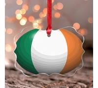 Ireland Stained Glass Window Hangings Global World Flag Travel Trip Window Pendant Keepsake Wall Art Decor for Home Coffee Bar Housewarming Gift Farmhouse Clear Round Ornament Pendant Gift for Him Her