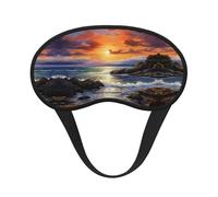 Ireland Sunset Seascape Blocking Light Mask Sleep Aid, Comfortable Blackout Sleep Mask for Travel Yoga, Soft Eye Cover
